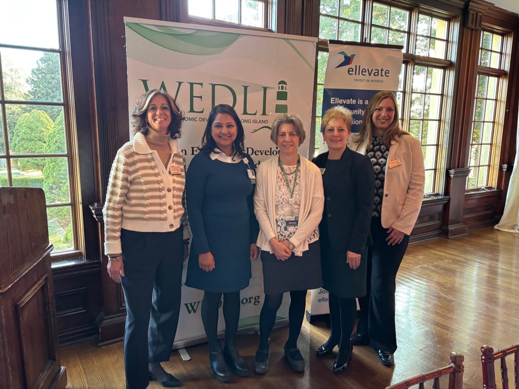 Randi Shubin Dresner, Dr. Sneha Shrivastava, Dr. Rosemarie Conigliaro, Debra Thompson, Michelle McQueen at WEDLI's January breakfast