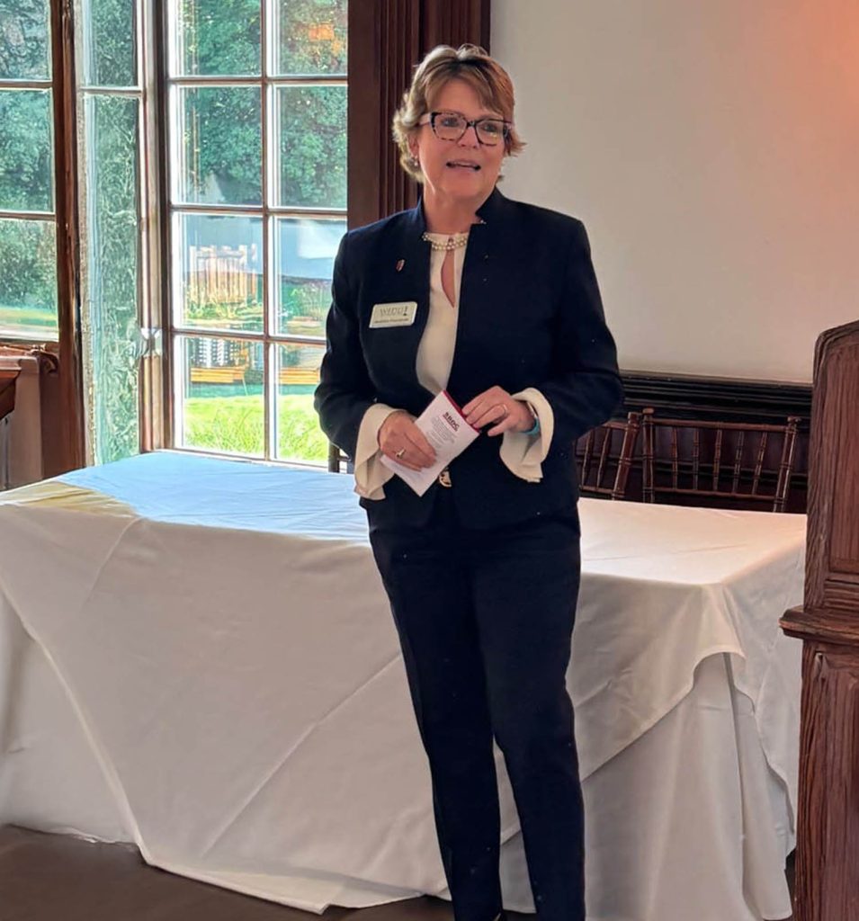 Photo of Wedli member from September meeting covering the New York BioGenesis Park plans