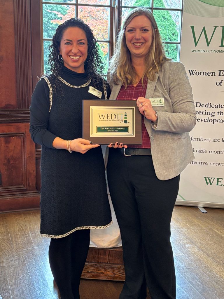New member Gia Vigliotti-Barone with WEDLI President Michelle McQueen