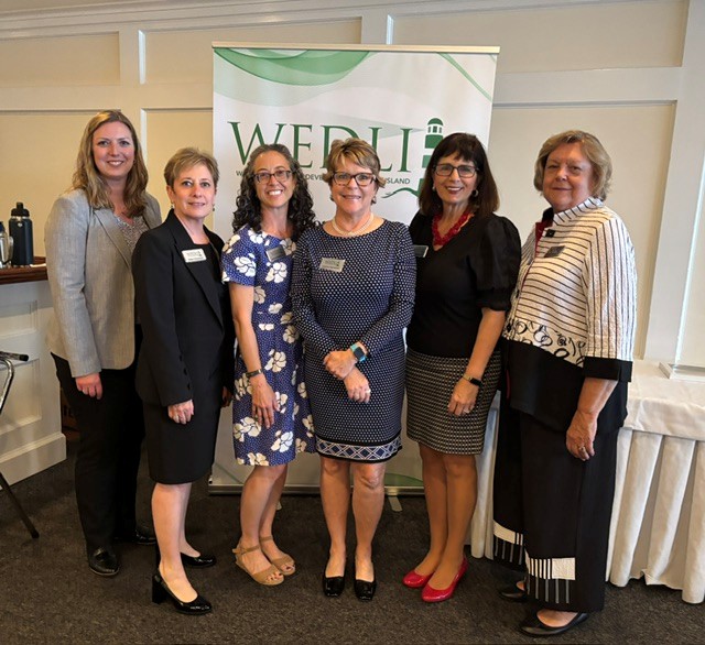 WEDLI past and current presidents: Michelle McQueen, Debra Thompson, Jaclyn Peranteau, Martha Stansbury, Yolanda Robano-Gross, Judy White