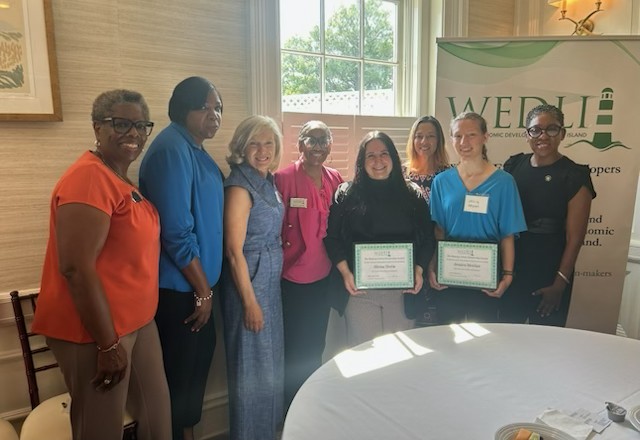 Kennetha Pettus, Kimberly Style, Comptroller Elaine Phillips, Deputy County Executive Anissa Moore, Alyssa Doria, Senator Monica Martinez, Jessica Moylan, Senator Siela Bynoe